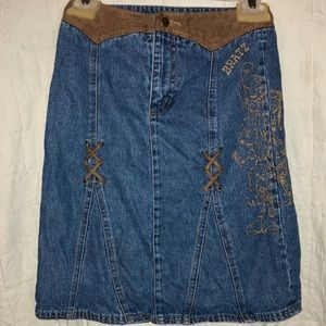 Vintage y2k Jean Bratz Skirt